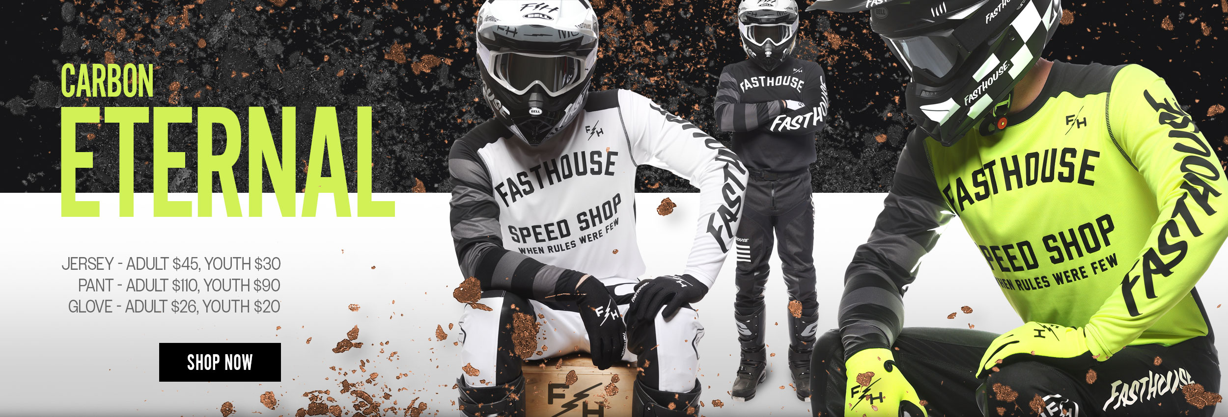 Fasthouse Carbon Eternal Jersey Pant and Glove